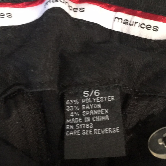 maurices®️ Sz5/6 Black Dress Capris - Picture 9 of 10